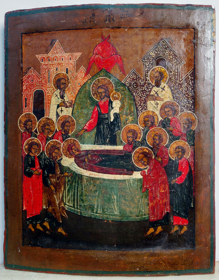 Russian Store - Russian Icon - The Dormition Of The Most Holy Mother Of God