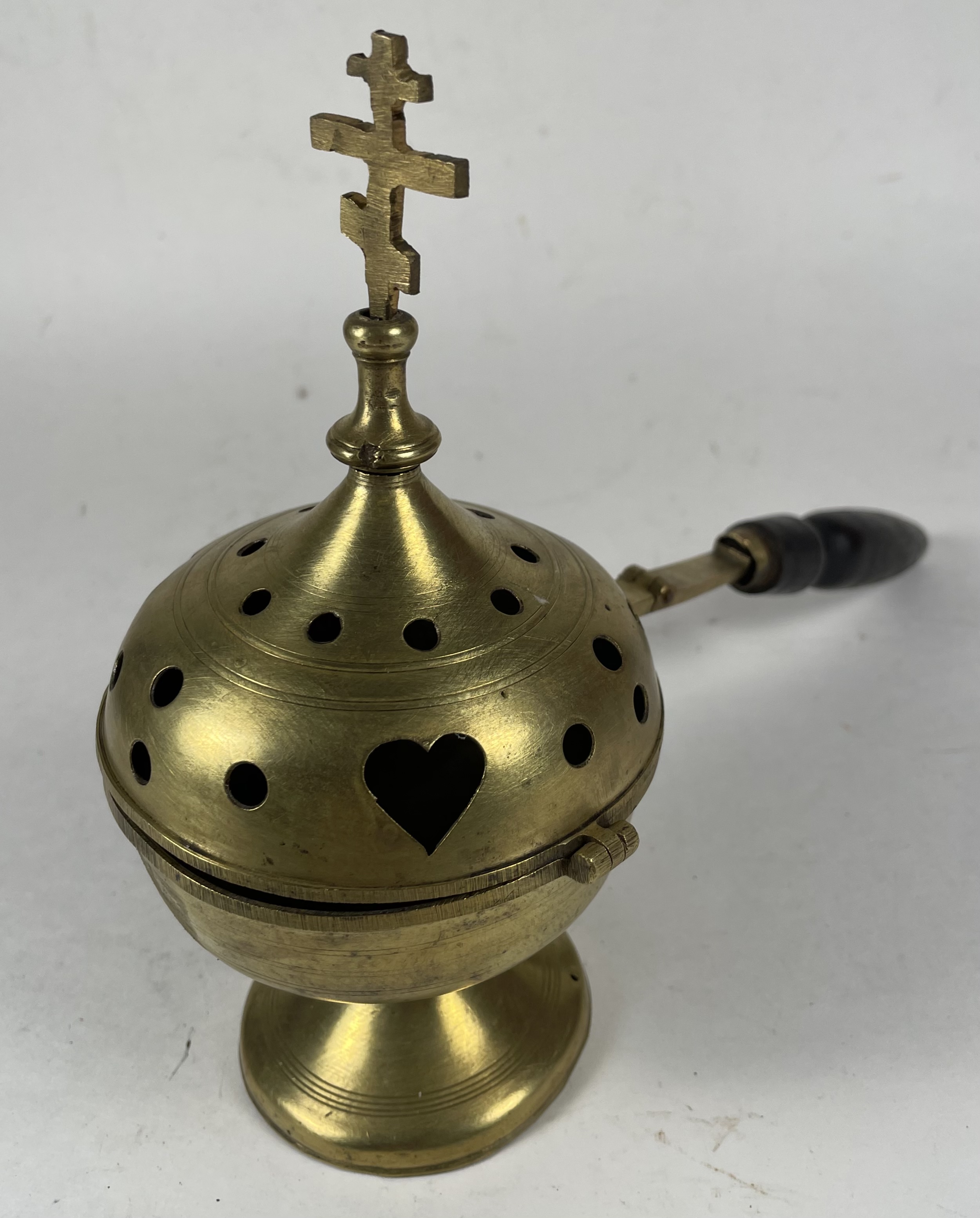 Russian Store - Antique Russian Orthodox brass Hand Censer (Katzion)