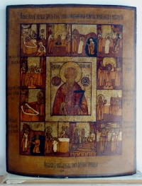 Russian Icon - St. Nicholas with Scenes of His Life and Miracles