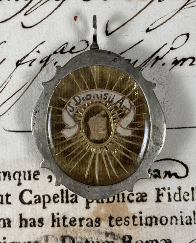 1794 Vatican documented reliquary with relics of St. Dionysius the Areopagite​, the ​Protobishop of Athens &amp; patron of lawyers