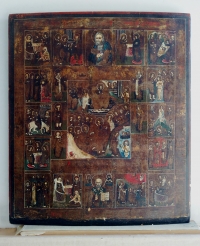 Russian Icon - The Resurrection, Orthodox Feasts &amp; Selected Saints