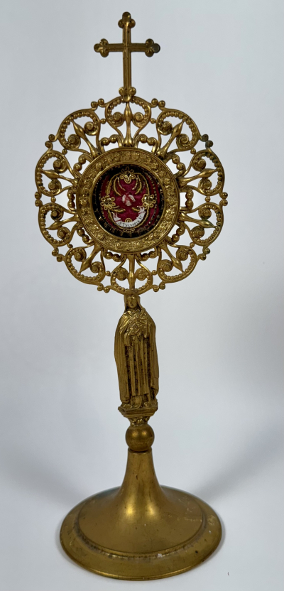 Reliquary monstrance with relic of St. Thérèse of Lisieux (of the Child Jesus)