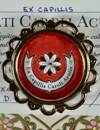 Documented reliquary theca with first-class hair relics of St. Carlo Acutis