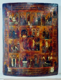 Russian Icon - The Resurrection, Orthodox Feasts &amp; the Evangelists