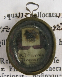 Documented theca with relics of the Blessed Giovanna Maria Bonomo