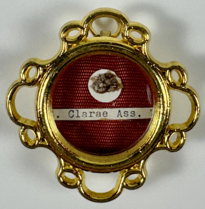 Reliquary theca with relic of St. Clare of Assisi, Founder of the Order of Poor Ladies