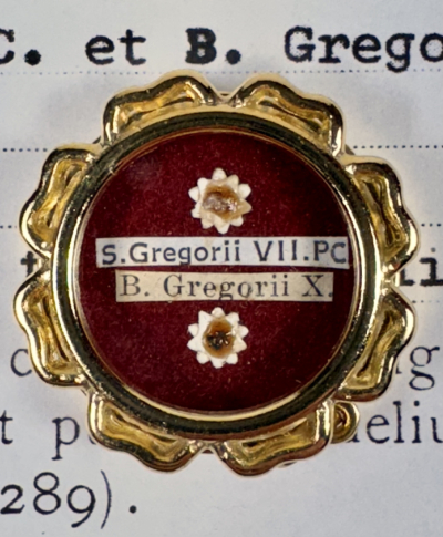 1993 Vatican documented theca with relics of 2 Popes: St. Gregory VII &amp; Bl. Gregory X