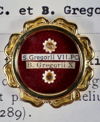 1993 Vatican documented theca with relics of 2 Popes: St. Gregory VII &amp; Bl. Gregory X