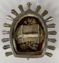 Large Reliquary with Significant Skull Relic of Martyr Saint Fructuosus of Tarragona