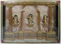 Reliquary frame with large relics of 3 Martyrs - St Placidus, St Clarus, &amp; St Cesarius