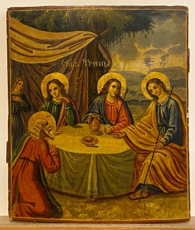 Russian Icon - the Hospitality of Abraham (The Old Testament Trinity)