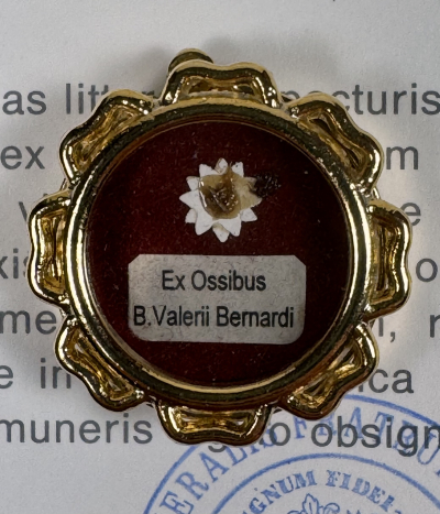 1993 documented theca with relic of Spanish Blessed Valerie Bernardo, Martyr of Almeria