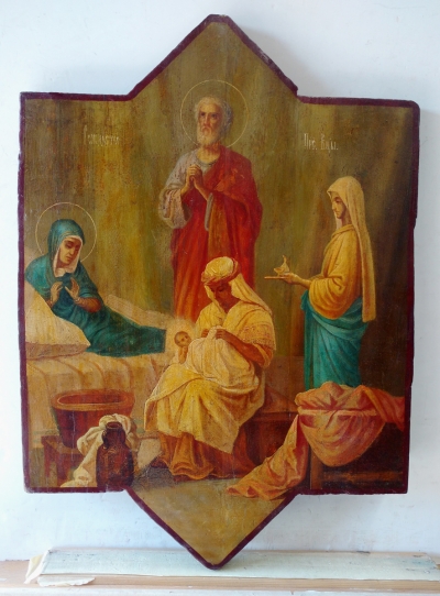 Russian Icon - The Nativity of Christ