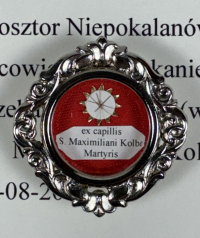 Rare documented reliquary theca with relic of St. Maximillian Kolbe OFM Conv., Martyr of Charity