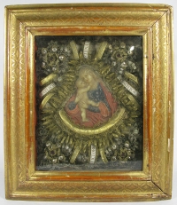 Frame Reliquary with relics of 4 Female Martyr Saints: St. Justina, St. Pacifica, St. Simplicity &amp; St. Victoria
