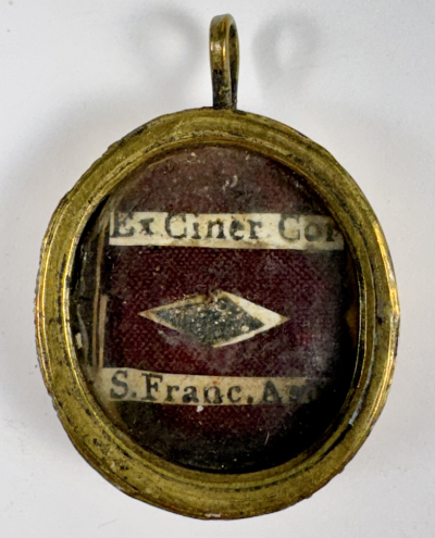 Reliquary theca with relic of St. Francis of Assisi