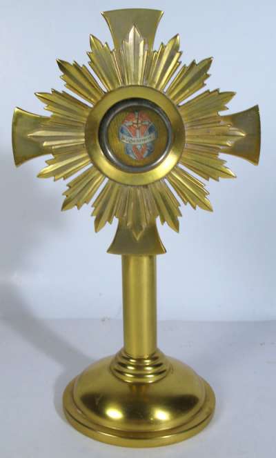 Russian Store - Monstrance reliquary containing theca with relic of the ...