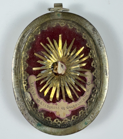 Reliquary theca with relics of Saints Crispin and Crispinian, Martyrs