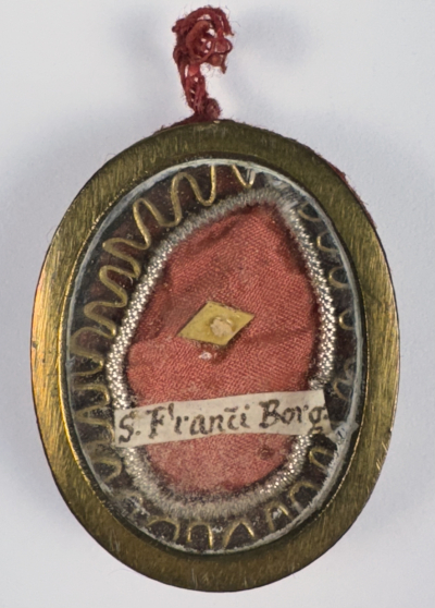 Reliquary theca with a relics of St. Francis Borgia, patron saint of Portugal