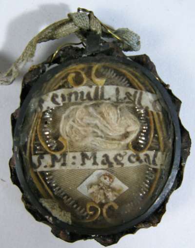 Theca with relics of Saint Mary Magdalene and Saint Camillus de Lellis