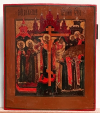 Russian icon - The Exaltation of the Holy Cross