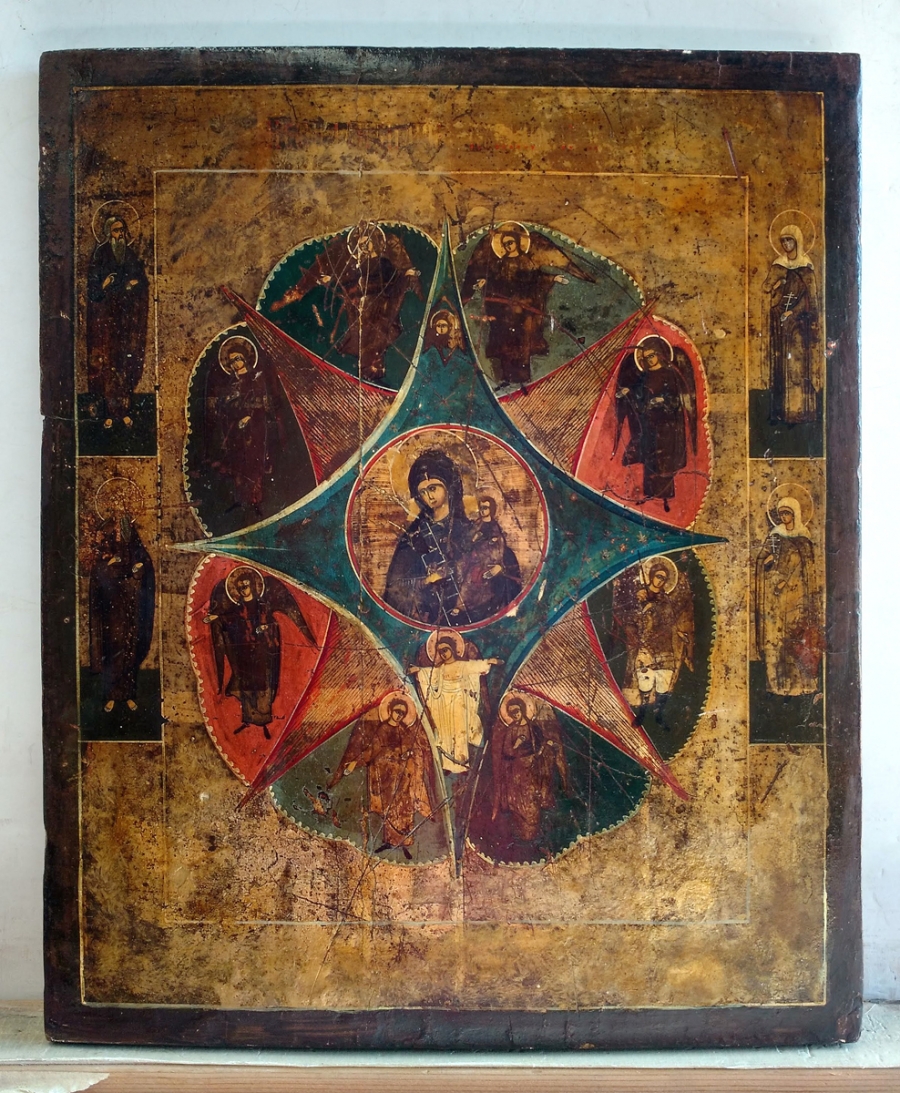 Russian Store - Russian Icon - Our Lady of the Unburnt Thornbush with 4 ...