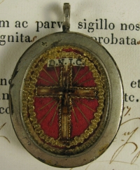 Documented reliquary with relics of the True Cross of Jesus Christ