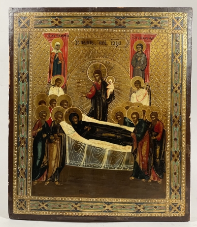 Russian Icon - The Dormition of the Most Holy Mother of God