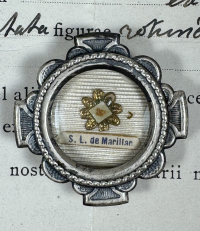 1938 Documented reliquary with relic of St. Louise de Marillac, founder of the Daughters of Charity