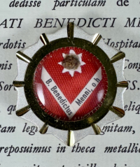 1985 documented theca with relic of St. Benedict Menni O.H.