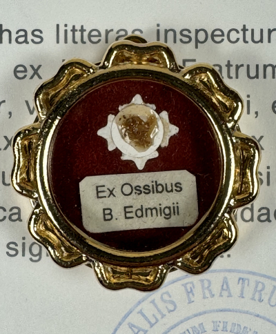 1993 documented theca with relic of Spanish Blessed Edmigio, Martyr of Almeria