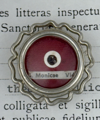 1993 Vatican documented reliquary with relic of St. Monica of Hippo, Patron of married women