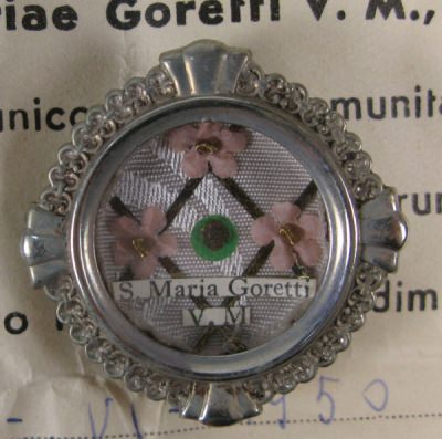 Documented theca with relic of Saint Maria Goretti Virgin Martyr