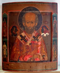 Russian Icon - St. Nicholas the Wonderworker of Myra &amp; Border Saints