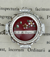 1934 Documented reliquary with relic of Bl. Pietro Renato Rogue, Martyr of the French Revolution