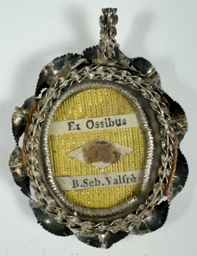Reliquary theca with relic of Blessed Sebastian Valfrè C.O., Apostle of Turin