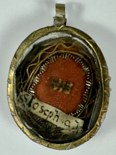 Reliquary theca with relic of St. Joseph of Leonessa, O.F.M. Cap.