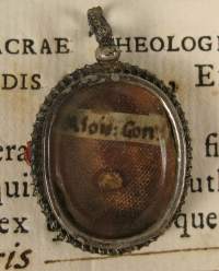 Documented theca with relics of Saint Aloysius Gonzaga, Patron of AIDS patients