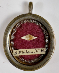 Reliquary with relic of St. Philomena, Martyr &amp; Patron saint of lost causes