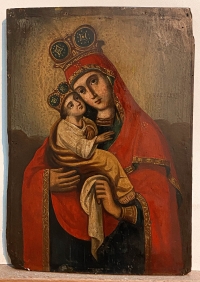Russian Icon - Our Lady of Tenderness (The Eleusa)