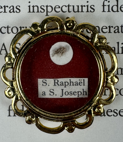 1991 Documented theca with relic of Polish Carmelite St. Raphael of St. Joseph (Kalinowski) O.C.D.