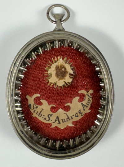 Reliquary theca with a relic of St. Andrew Avellino, invoked against sudden death