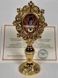 2005 Documented reliquary monstrance with a relic of Maronite St. Charbel Makhlouf, O.L.M