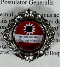 Documented reliquary theca with relic of Maronite St. Charbel Makhlouf, O.L.M