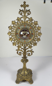 Important reliquary monstrance with relic of St. Procopius Greatmartyr of Scythopolis, Patron of Prokuplje, Serbia