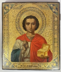 Fine Russian Icon - St. Unmercenary Healer &amp; Greatmartyr Panteleimon (Pantaleon)
