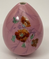 Small Russian Imperial porcelain Easter Egg with flowers &quot;Christ is Risen!&quot;