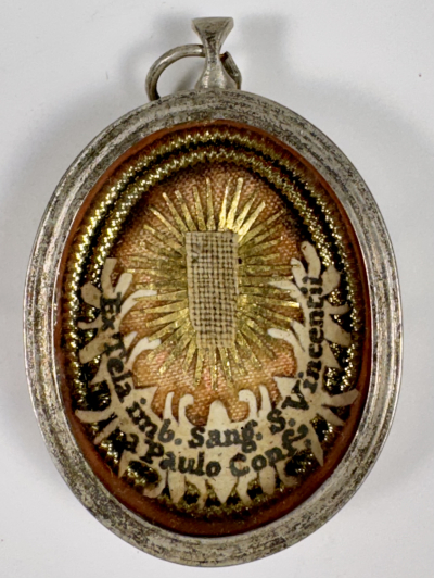 Reliquary theca with a relic of St. Vincent de Paul, Patron of Charities &amp; Lost items