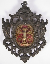 Rare Reliquary Theca with 3 Relics of the Blessed Virgin Mary - Hair, Milk, &amp; Girdle (To Assist Pregnancy)