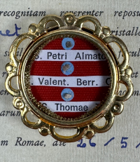 1991 Documented reliquary with relics of 3 Martyrs of Vietnam: St. Peter Almató Ribera, St. Valentine Berrio-Ochoa &amp; St. Thomas Toan